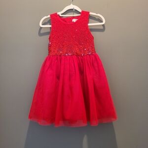 Cat & Jack Vibrant Red Formal Kids Dress